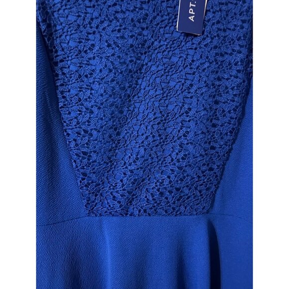 Apt 9 Dress Royal Blue S Small Sleeveless A Line Stretch Washable NWT New - Picture 2 of 5